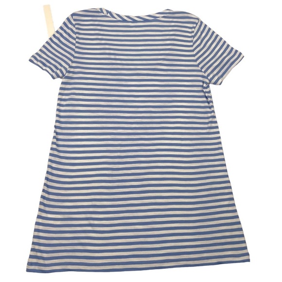 Caslon Shirt Womens XXS Brooke Stripe Tee Blue White Short Sleeve V-Neck Soft - Picture 3 of 11